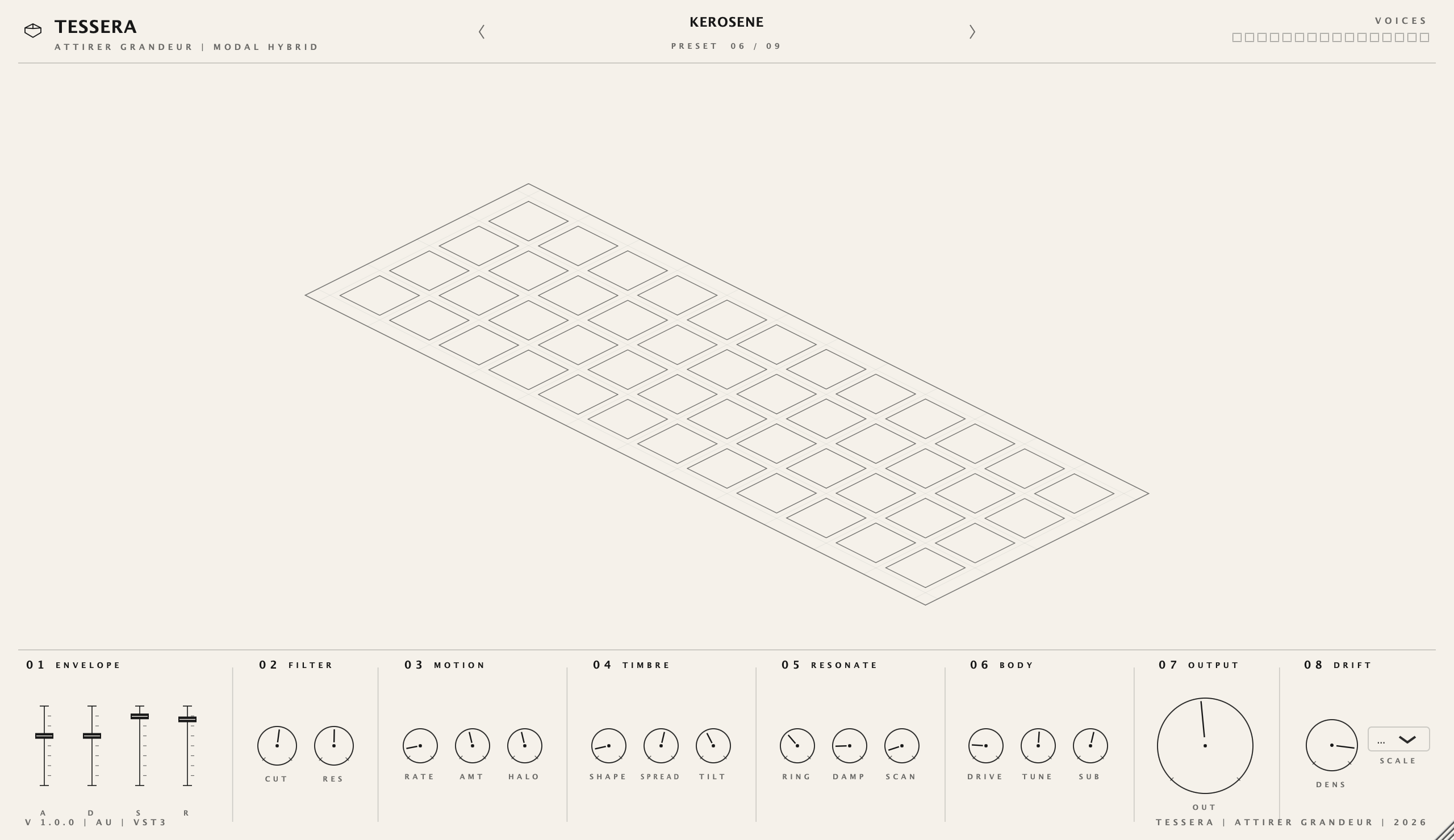 Tessera interface, view 1
